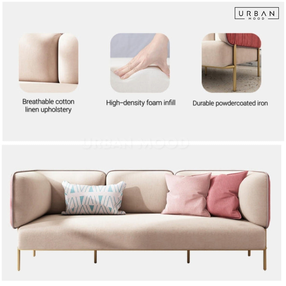 SOLENE Modern Fabric Sofa