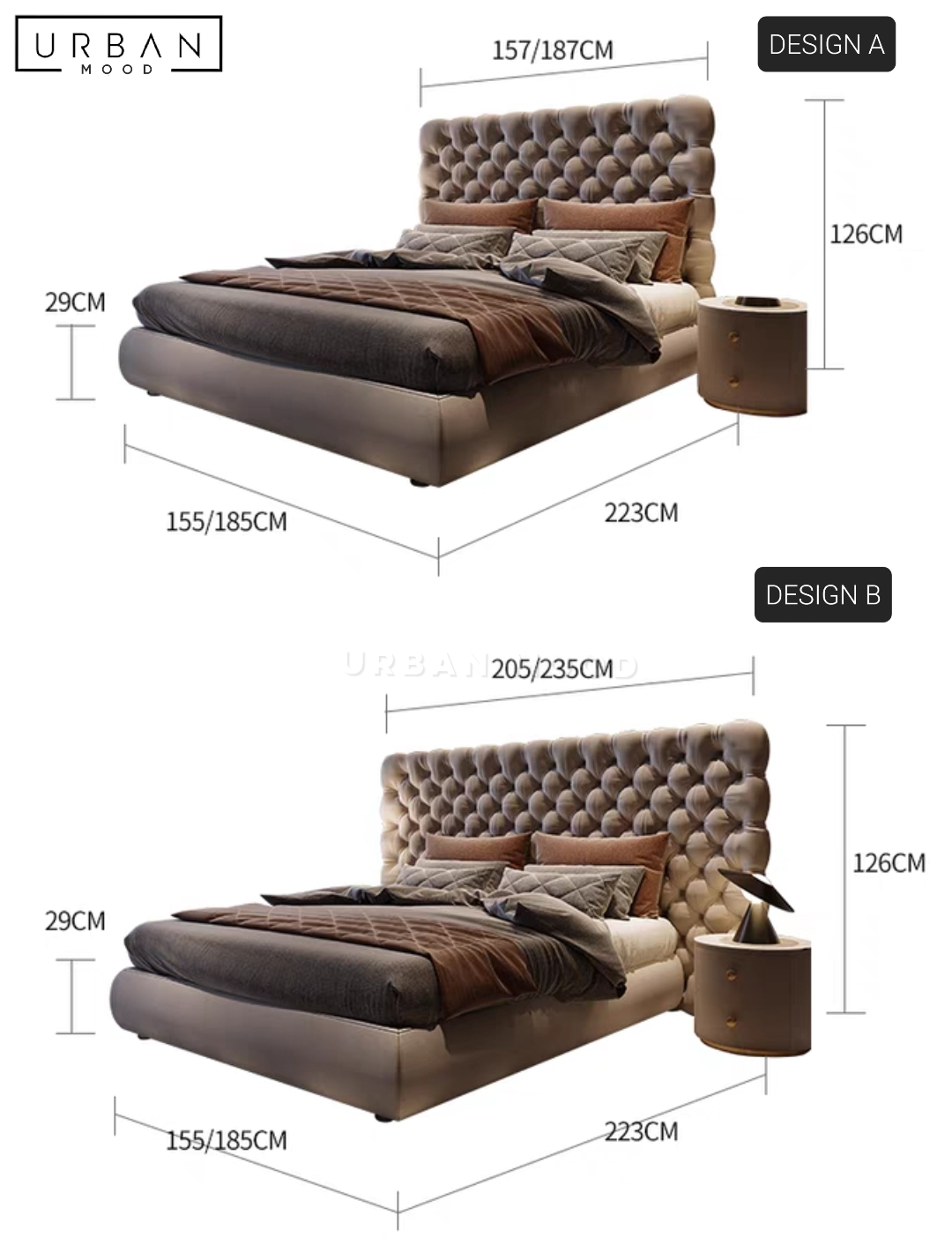 SYLVAN Victorian Velvet Bedframe