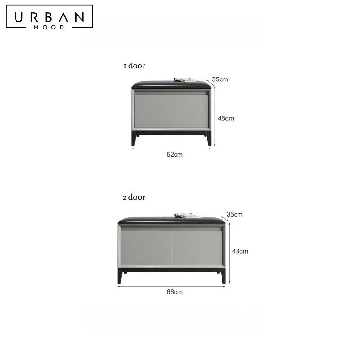 TABITHA Modern Storage Shoe Bench