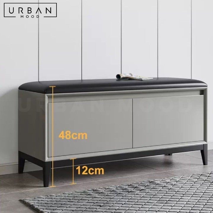 TABITHA Modern Storage Shoe Bench