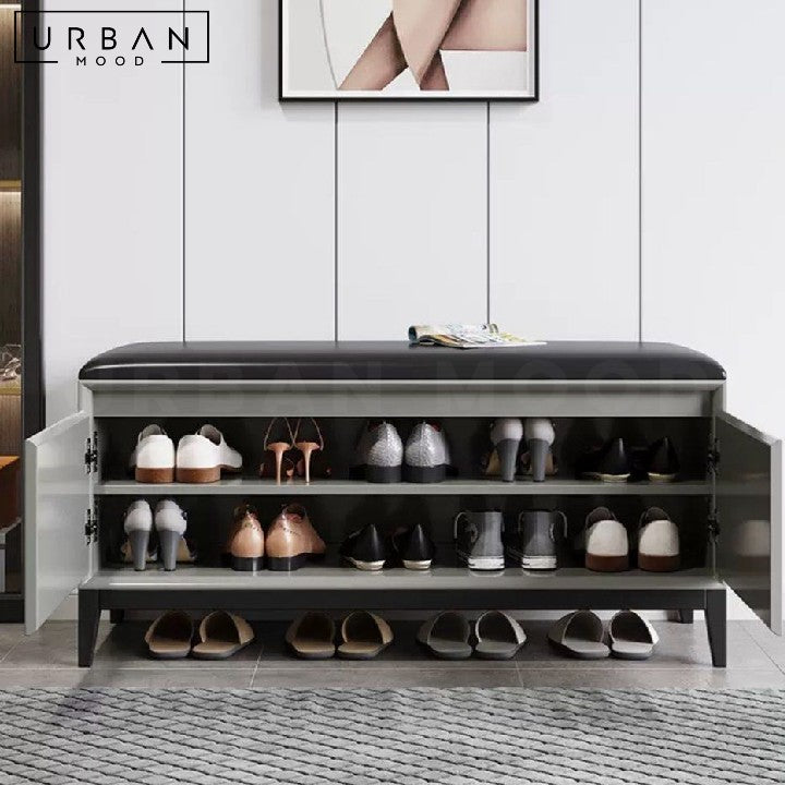 TABITHA Modern Storage Shoe Bench