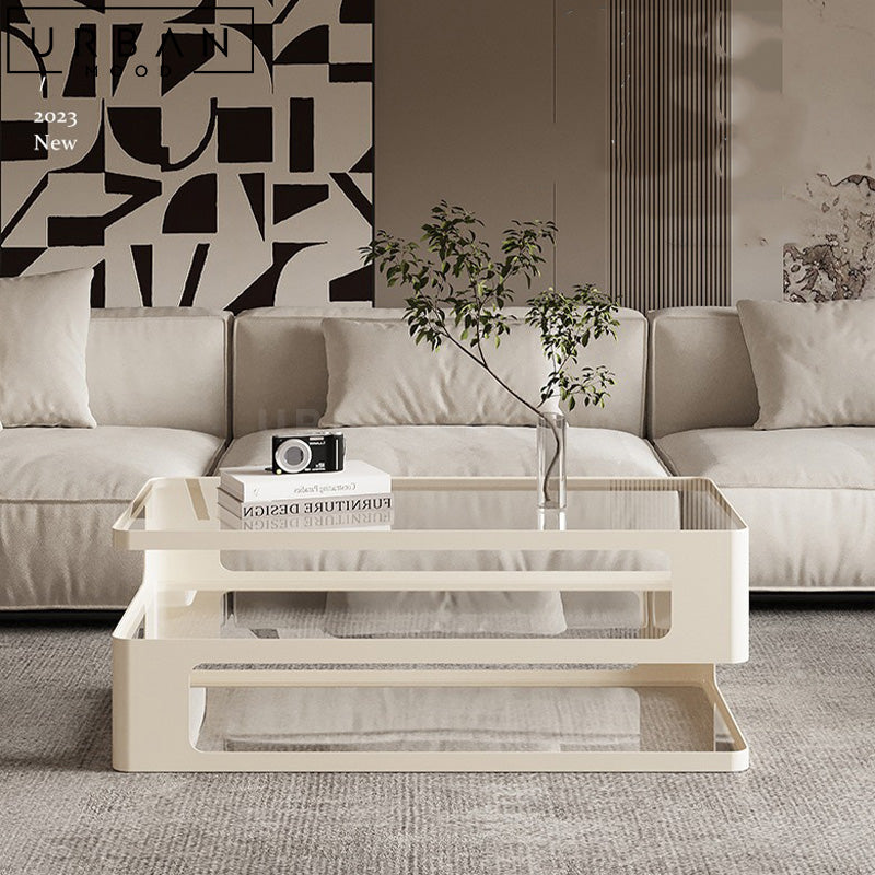 TADEO Modern Glass Coffee Table
