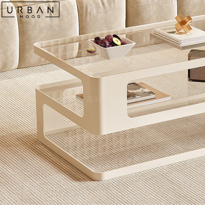 TADEO Modern Glass Coffee Table