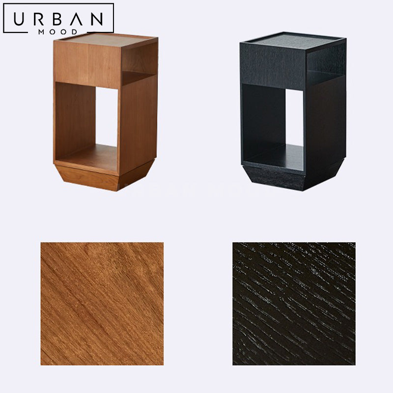 TELA Japandi Solid Wood Side Table