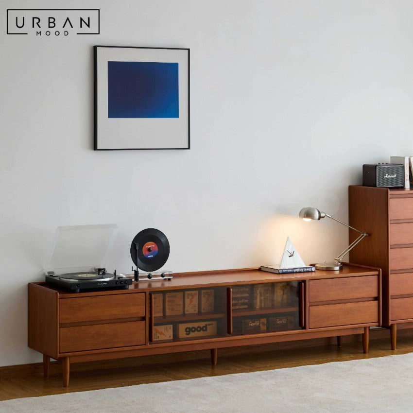 TILLEN Modern Solid Wood TV Console