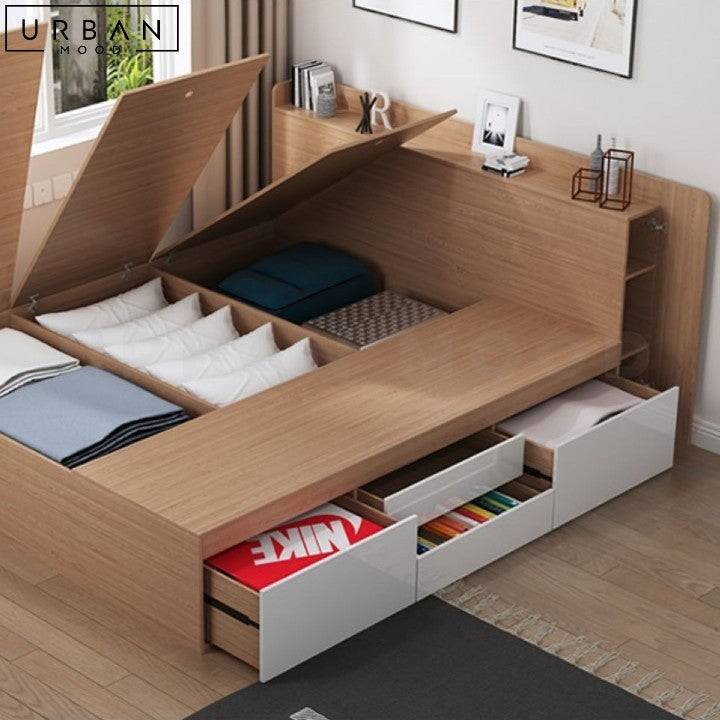 TIMMER Modern Storage Bedframe