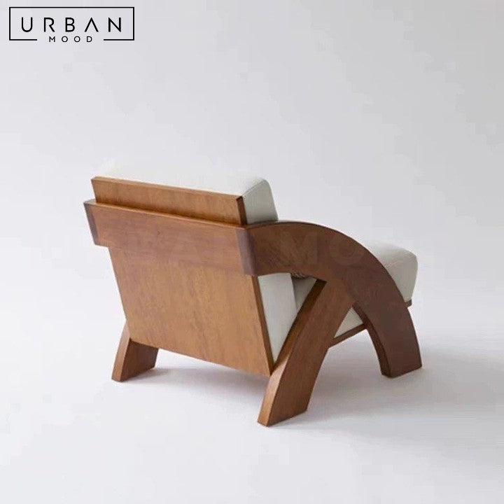 TOLA Modern Solid Wood Lounge Chair