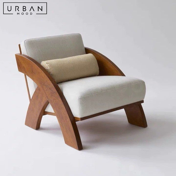 TOLA Modern Solid Wood Lounge Chair