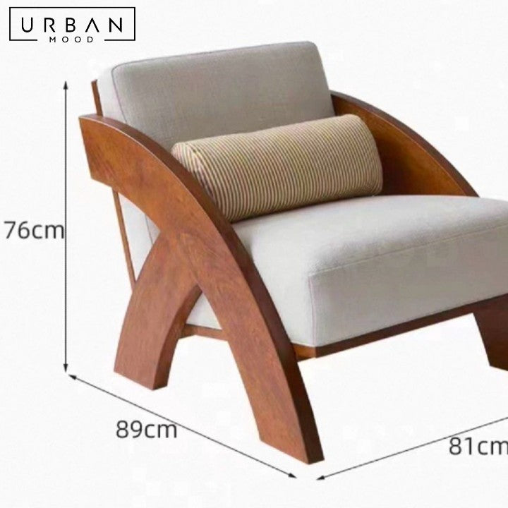 TOLA Modern Solid Wood Lounge Chair
