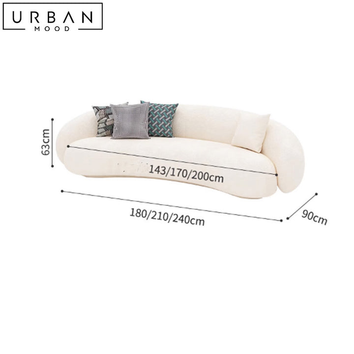 TOPPLE Modern Boucle Sofa