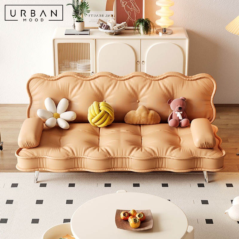 TALIA Modern Leather Sofa Bed – Urban Mood - Main Image