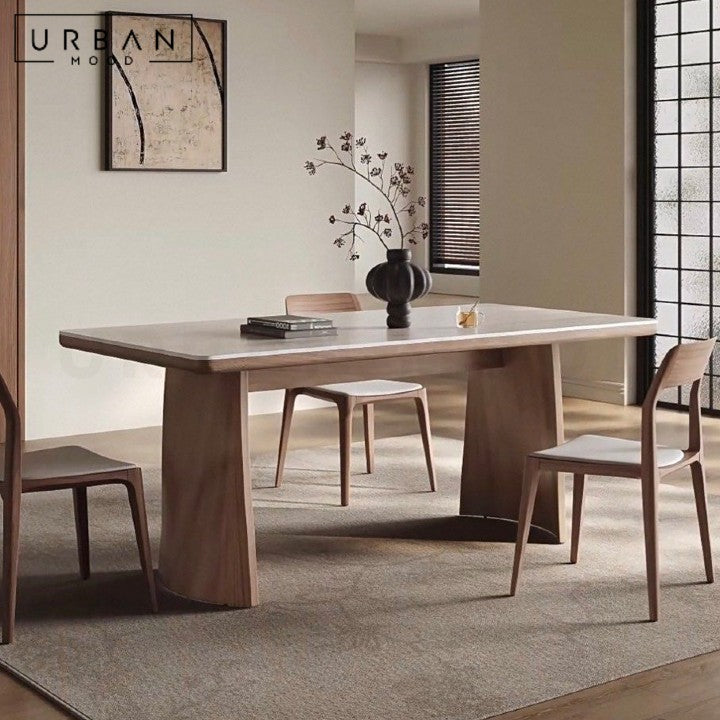 VATA Modern Travertine Dining Table