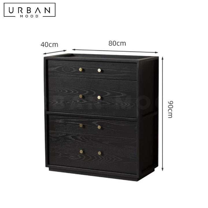WAFER Rustic Solid Wood Chest Of Drawers