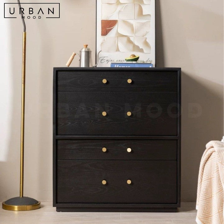 WAFER Rustic Solid Wood Chest Of Drawers