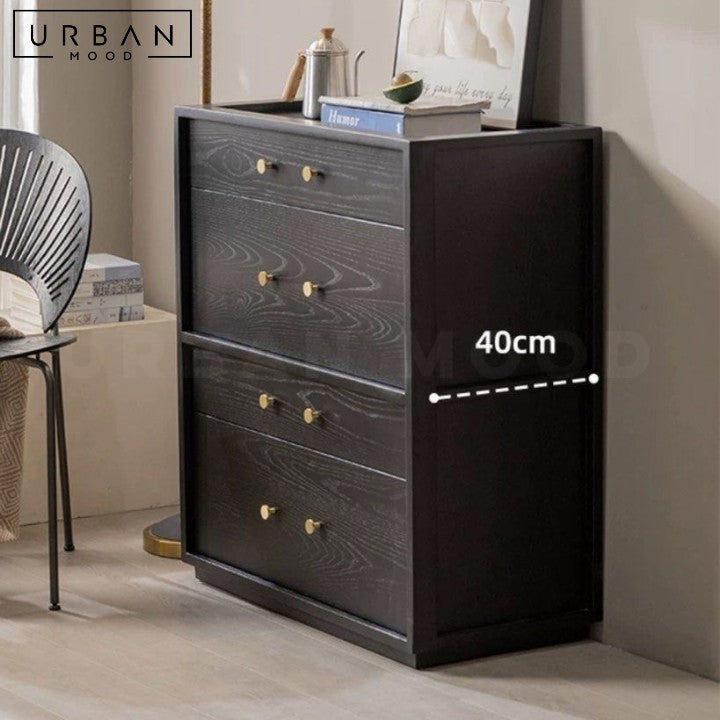 WAFER Rustic Solid Wood Chest Of Drawers