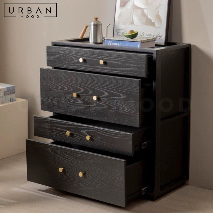 WAFER Rustic Solid Wood Chest Of Drawers