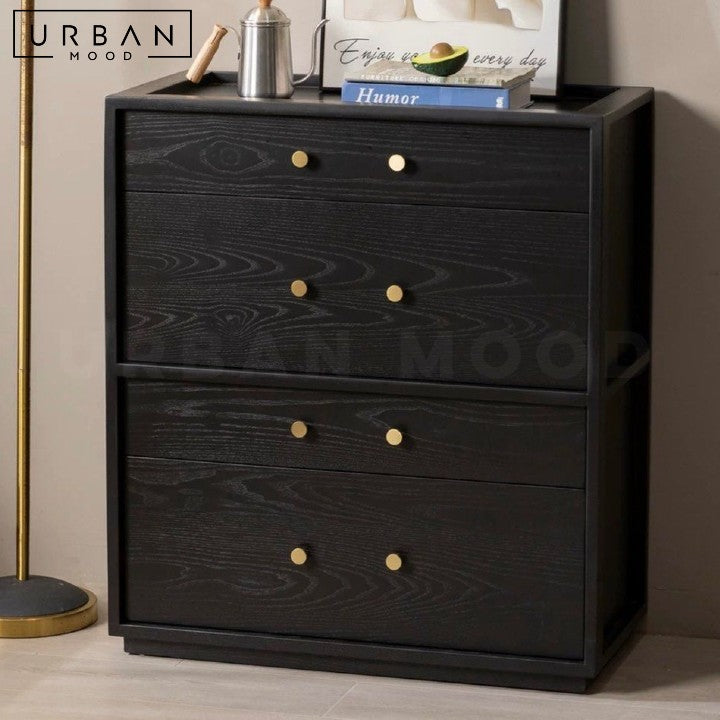 WAFER Rustic Solid Wood Chest Of Drawers