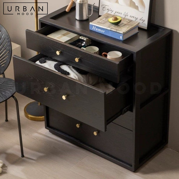 WAFER Rustic Solid Wood Chest Of Drawers