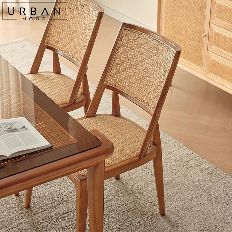 WILIAM Rustic Rattan Dining Chair