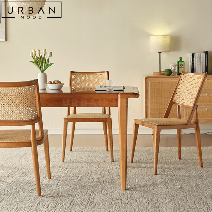 WILIAM Rustic Rattan Dining Chair