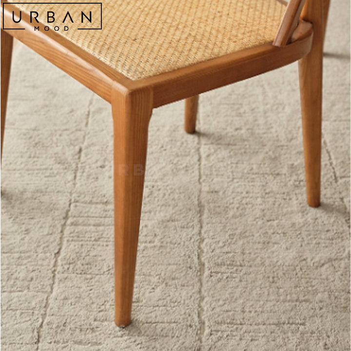 WILIAM Rustic Rattan Dining Chair