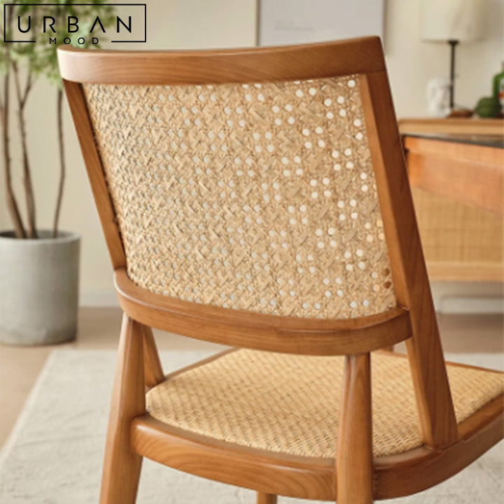 WILIAM Rustic Rattan Dining Chair