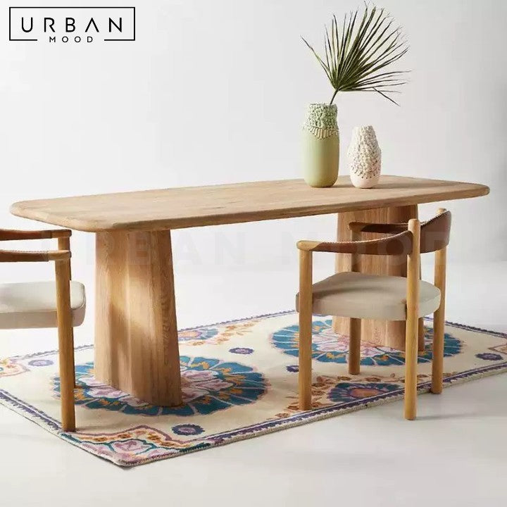 YERA Modern Solid Wood Dining Table