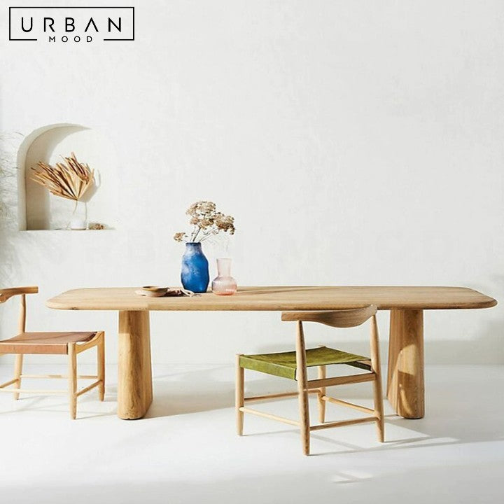YERA Modern Solid Wood Dining Table