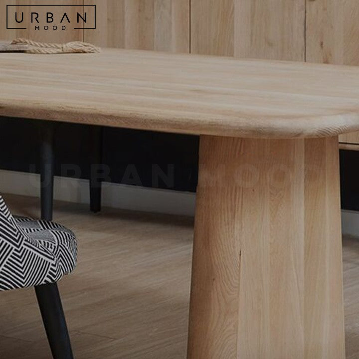 YERA Modern Solid Wood Dining Table