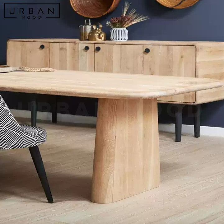 YERA Modern Solid Wood Dining Table