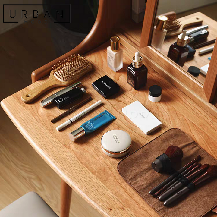 YAN Rustic Solid Wood Vanity Table