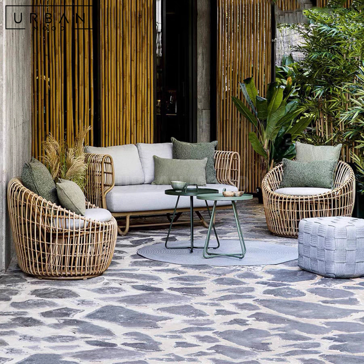 ZENO Modern Outdoor Rattan Sofa