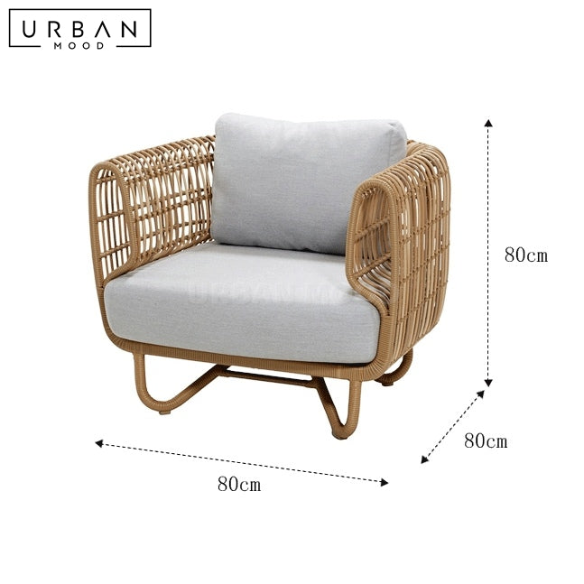 ZENO Modern Outdoor Rattan Sofa