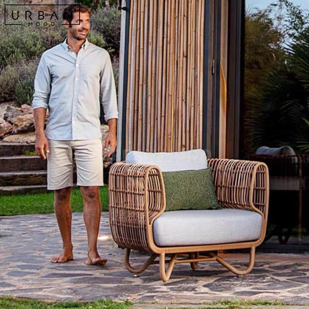 ZENO Modern Outdoor Rattan Sofa