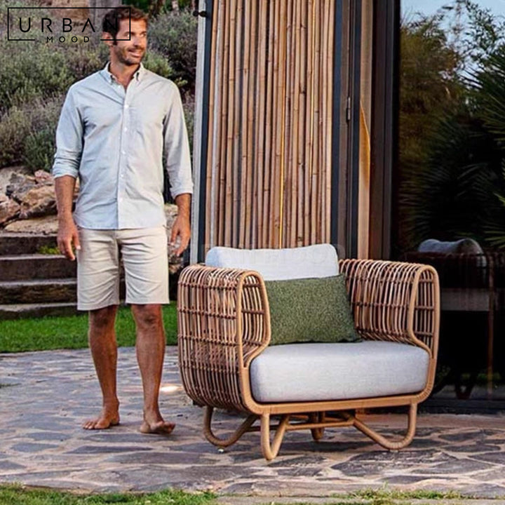 ZENO Modern Outdoor Rattan Sofa