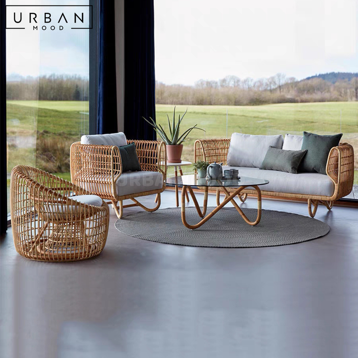 ZENO Modern Outdoor Rattan Sofa
