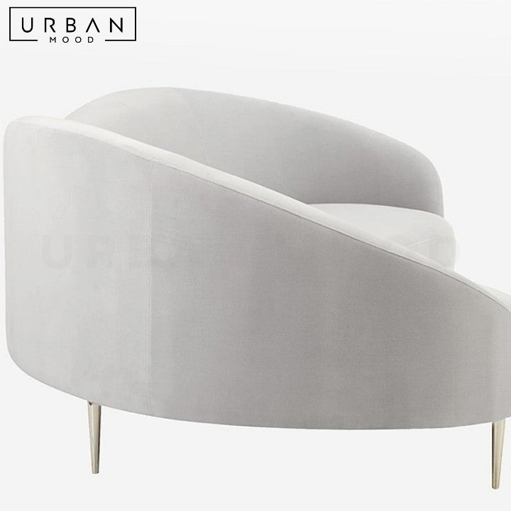 ZULE Modern Curved Velvet Sofa