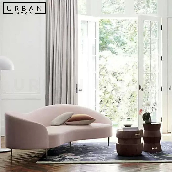 ZULE Modern Curved Velvet Sofa