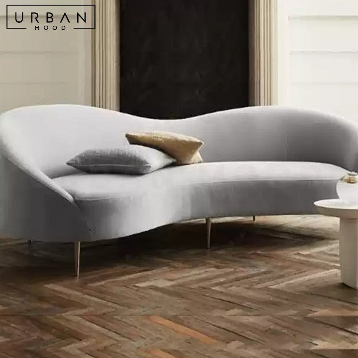 ZULE Modern Curved Velvet Sofa