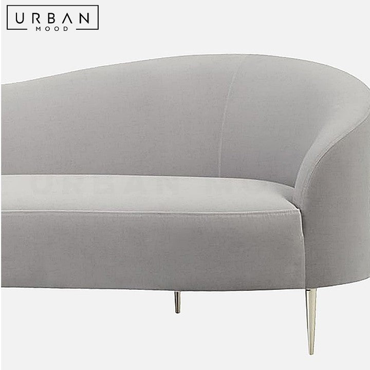 ZULE Modern Curved Velvet Sofa