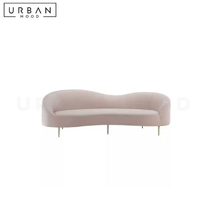ZULE Modern Curved Velvet Sofa