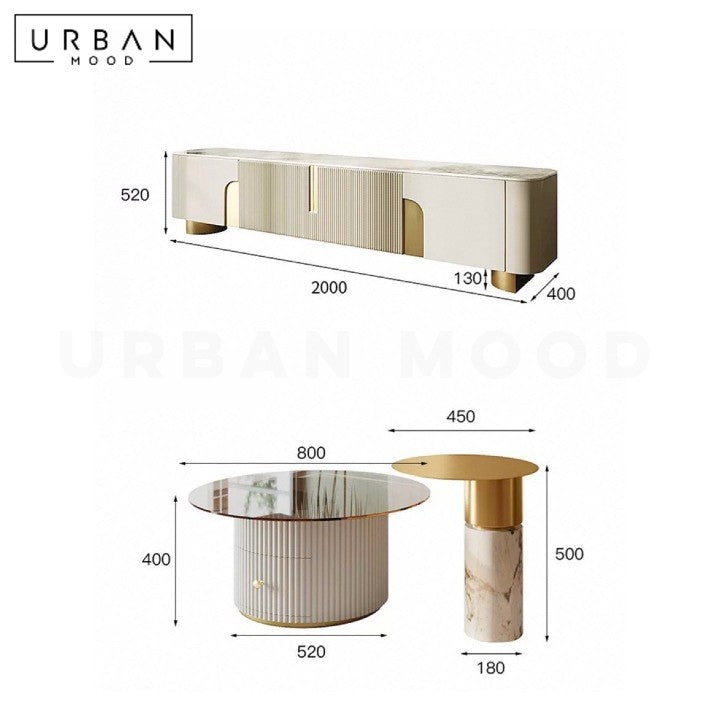 NASSER Modern Sintered Stone TV Console