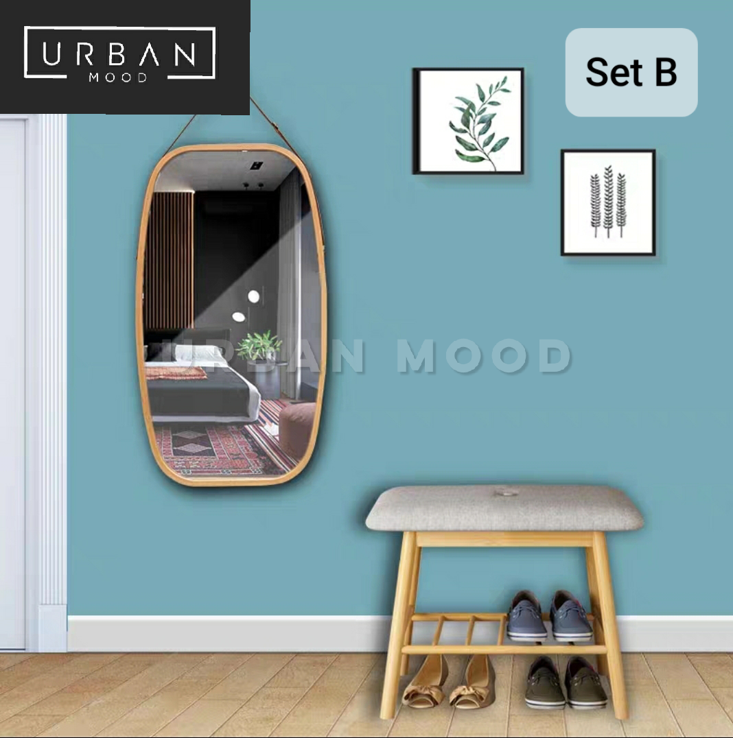 KOHL Scandinavian Hallway Bench & Mirror