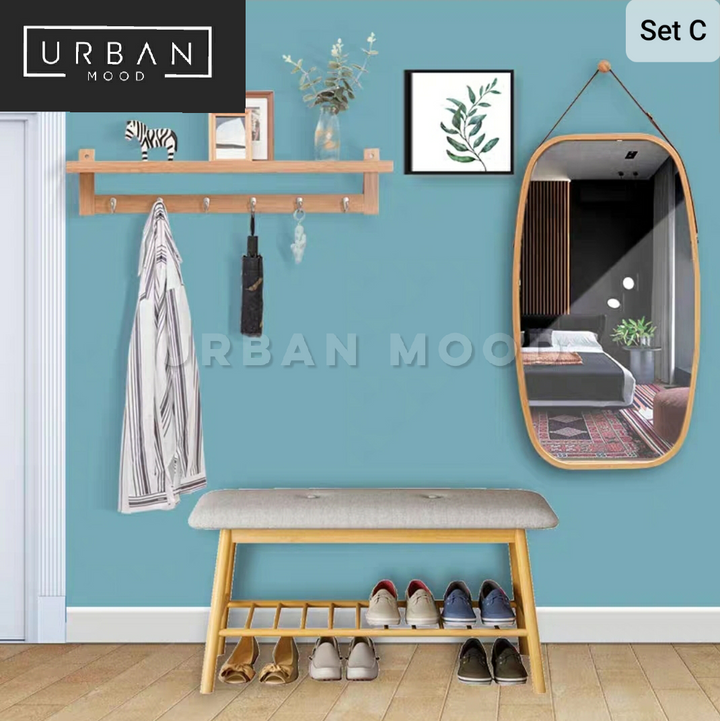 KOHL Scandinavian Hallway Bench & Mirror