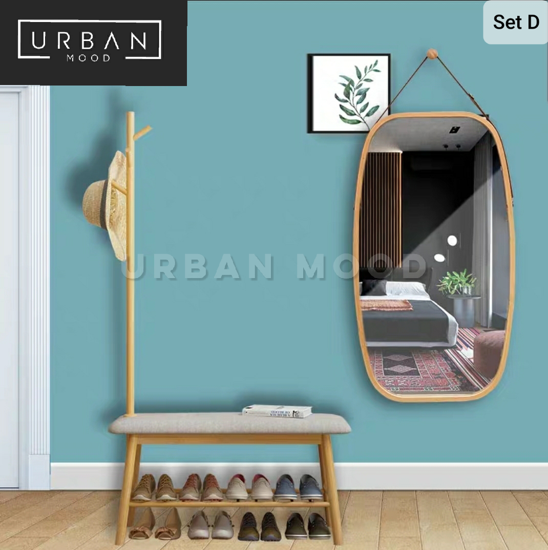 KOHL Scandinavian Hallway Bench & Mirror