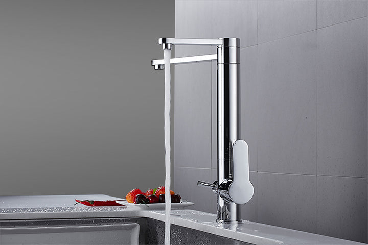 YANET Modern Black Double Tap Faucet