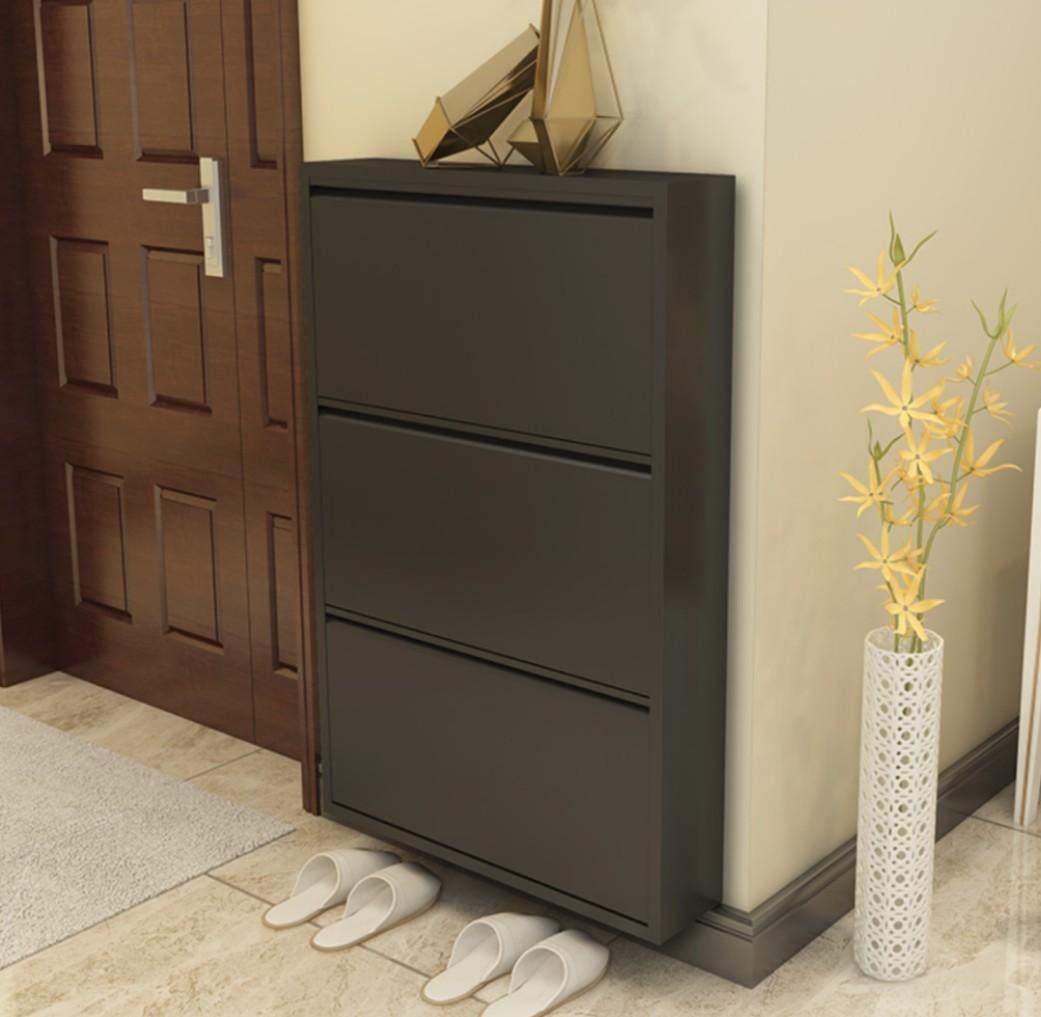 Ultra thin clearance shoe cabinet