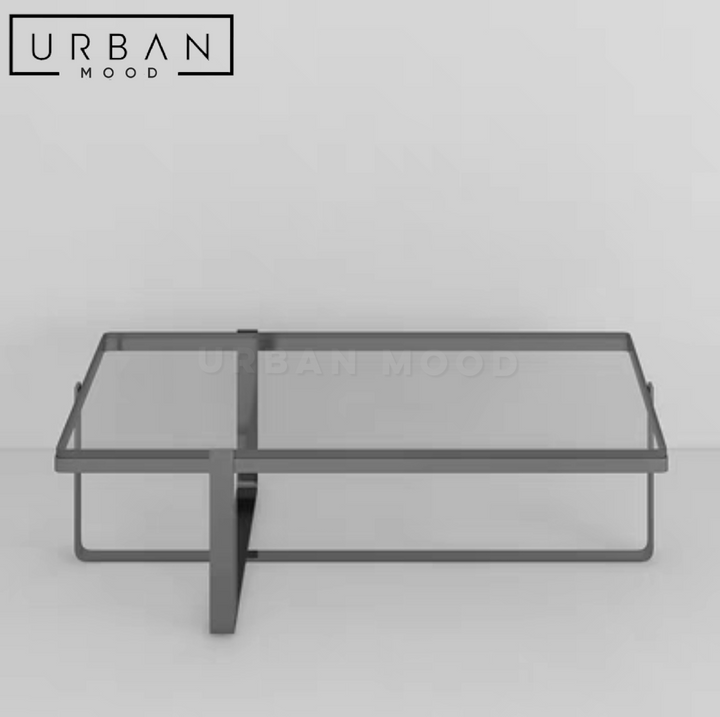 AMETHY Modern Glass Coffee Table