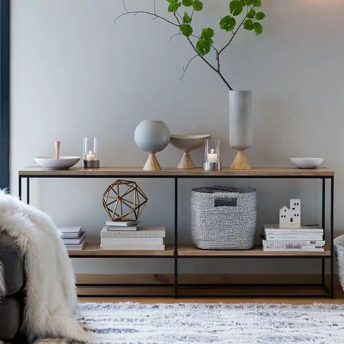 BRUNO Solid Ash Hallway Display Shelf