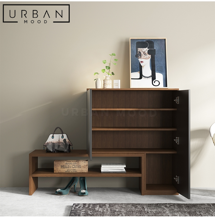 BARNE Modern Shoe Cabinet Bench